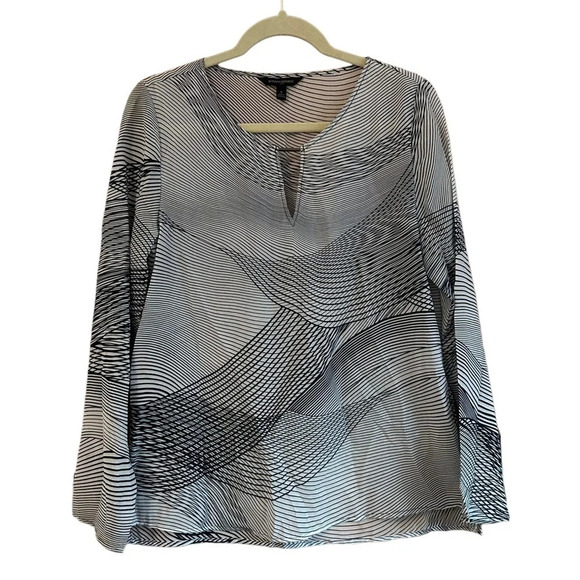 BANANA REPUBLIC SWIRL CAREER BLOUSE - Picture 1 of 5
